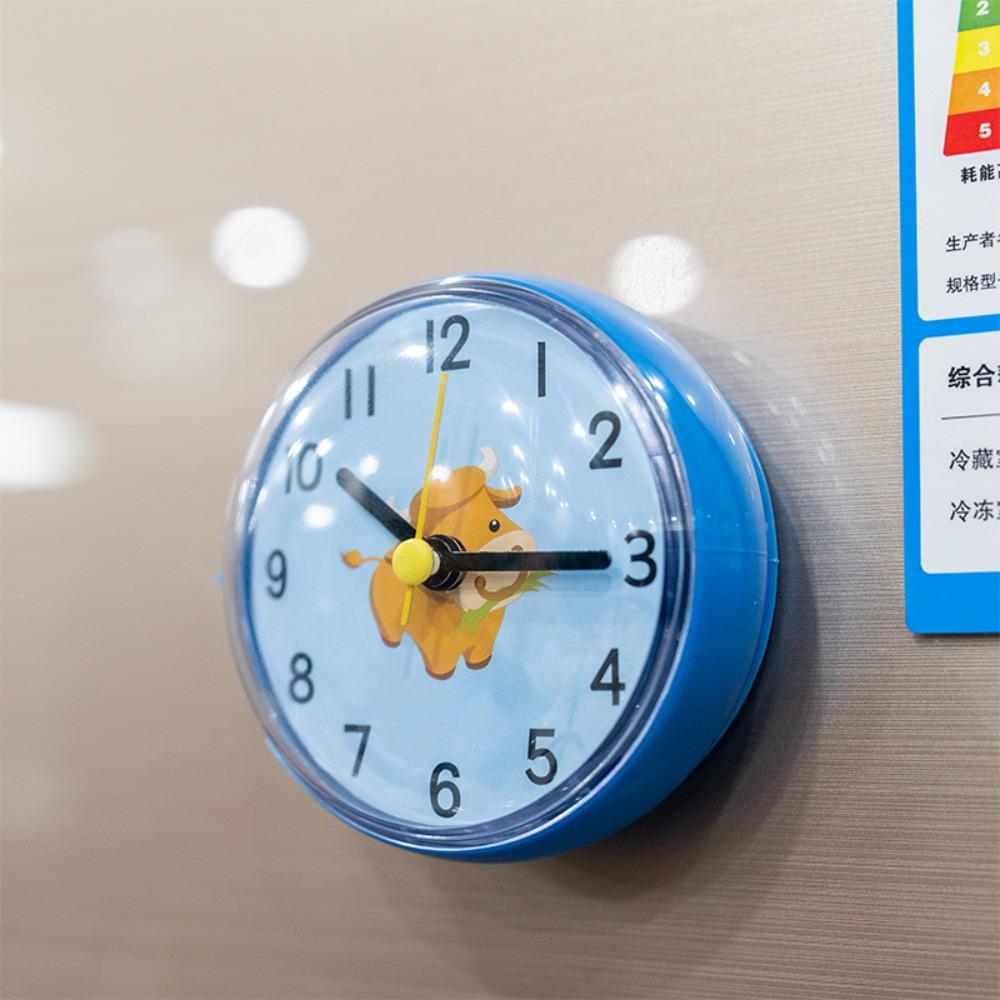 Mini Sucker Wall Clock Bathroom Anti-Fog Waterproof 7cm Kitchen Toilet Living Room Waterproof Small Quartz Table Sucker Clock