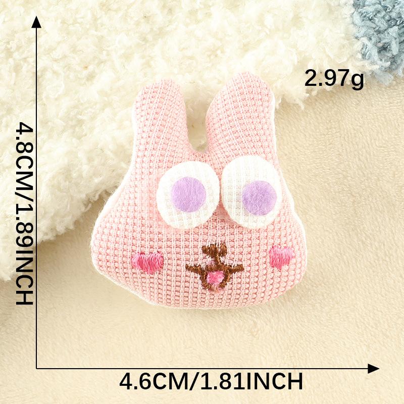 Computer Embroidery Label Decorative Jewelry Doll Rabbit Three-Dimensional Patch Sticker Clothing Accessories Diy Hand-Embroidered Cloth Label