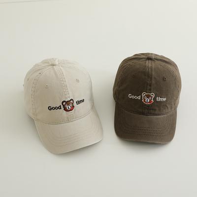 Children's Baseball Cap Cute Cartoon Embroidered Bear Cap Spring Summer Baby Sun Protection Hat