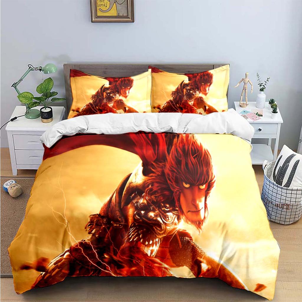 Exquisite Role The Monkey King Printed Bedding Sets Exquisite Set Duvet Cover Bed Comforter Set Bedding Set Luxury Birthday Gift