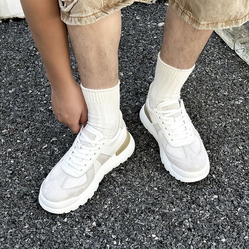 Fashion Breathable Running Shoes Lightweight Walking Shoes Fashion Male Athletic Footwear Breathable Flats Men's Casual Lace-Up Sneakers