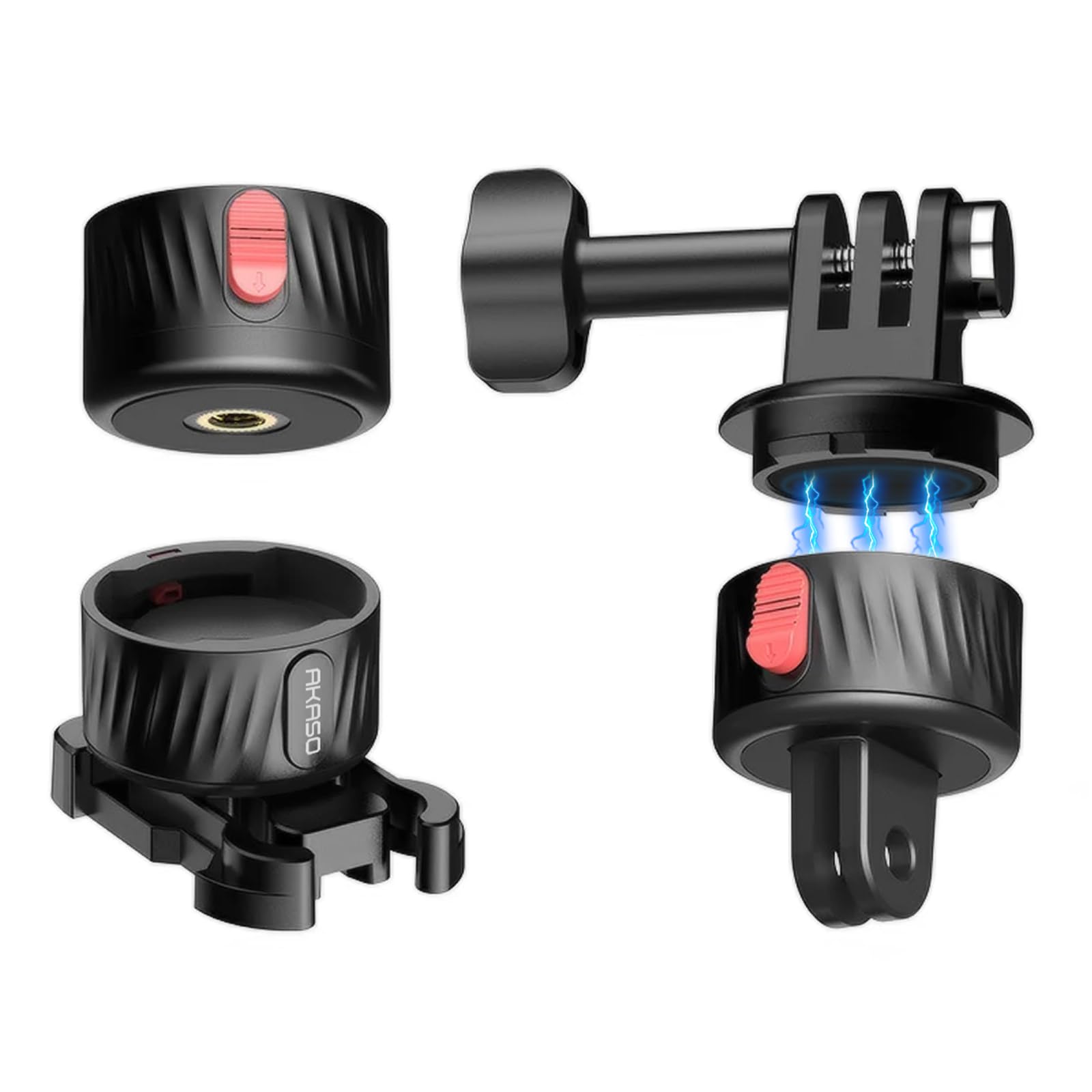 

AKASO Адаптер быстросъемного магнитного крепления для винта экшн-камеры Магнитный переходник для совместимости с GoPro Hero Hero Hero Hero Hero Hero 7 DJI чёрный