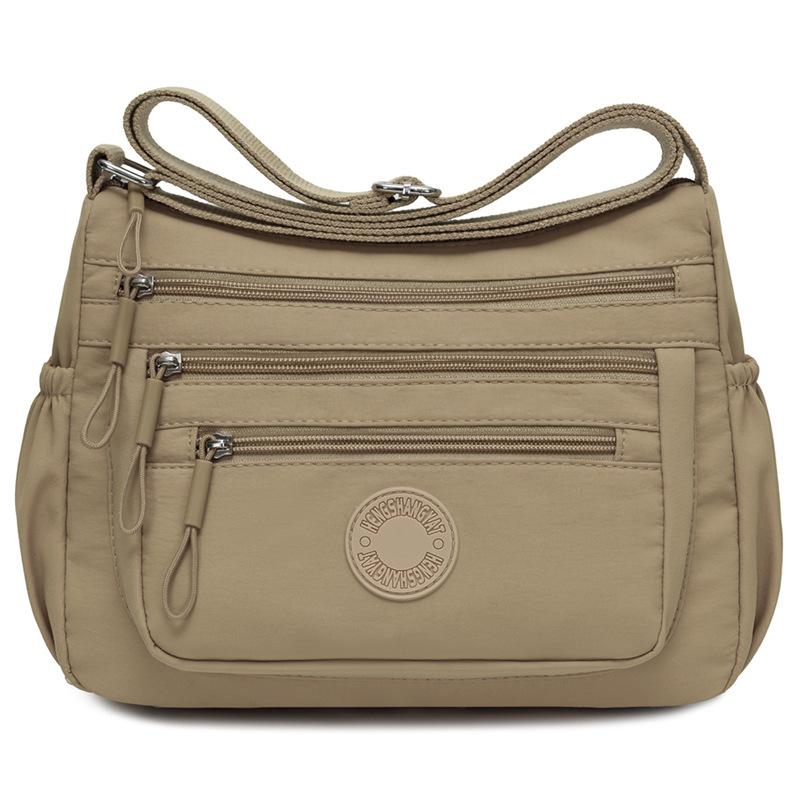 

Large Capacity Water-repellent Nylon Bag Women s Shoulder Bag Multi-pocket Commuter Bag Crossbody Bag хаки