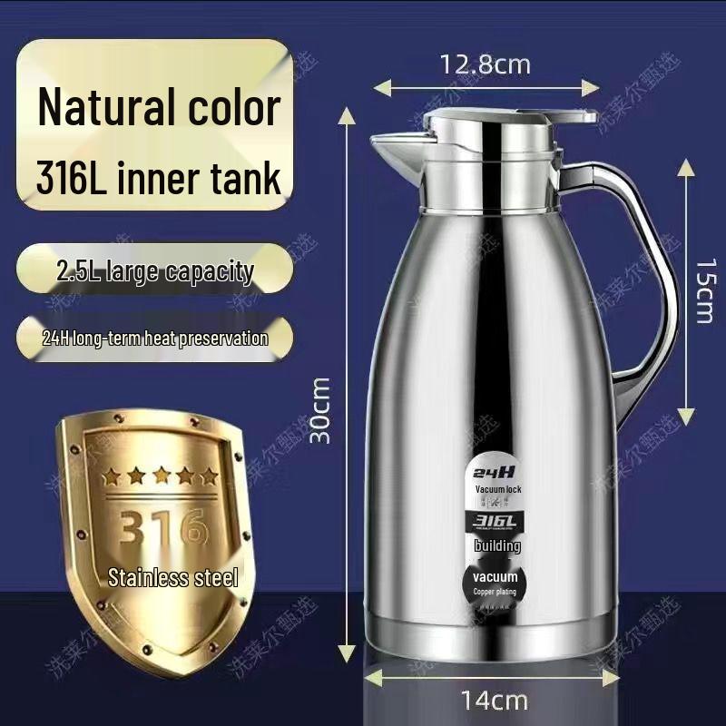 Stainless Steel Large Capacity Thermos Kettle for Home, Restaurant, Hotel, and Tea House