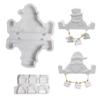 Christmas Santa Snowman Resin Silicone Molds Concrete Cement Silicone Molds for Epoxy Resin Candle Home Decoration