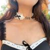 Lace Mesh Bow Lolita Choker Necklace for Women