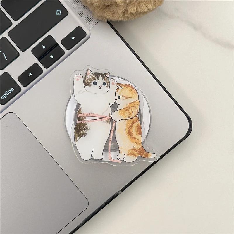 Korea Cartoon Cute Cat Kitten Holder for Magsafe Magnetic Phone Griptok Grip Tok Stand for IPhone 16 15 Foldable Bracket Stand Holder