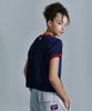 Reebok Essentials Semi-Crop Ringer T-Shirt (W) - Navy