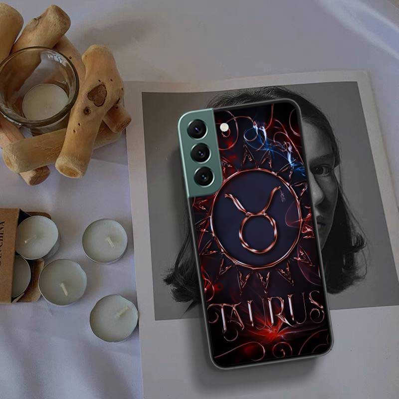 Libra Pisces Virgo Capricorn Aquarius Taurus Phone Case For Samsung S25 Edge S24 FE Galaxy S22 Ultra S21 Plus S20 S23 S10 Plus C