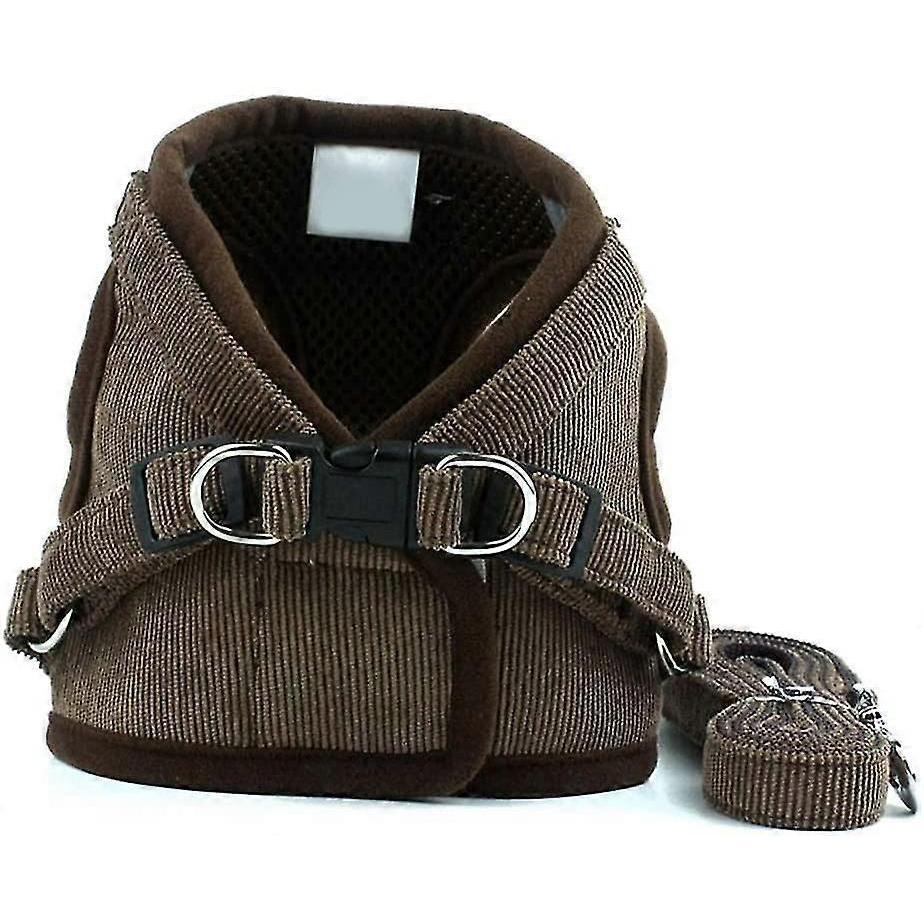 Soft Training Harness Vest Mesh Fabric Dog Vest Harnesses For Puppy, Cats, Small Animals Ps042 (xs, Coffee)
