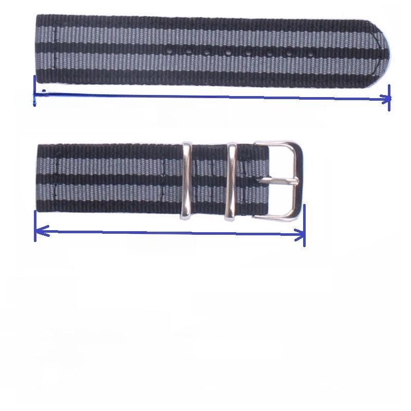 Regnbuefarget klokkereim i lerret og nylon i koreansk stil (18/20/22/24 mm) for Apple Watch
