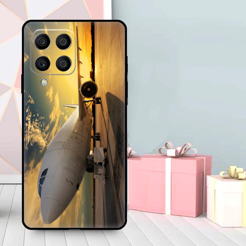 Airplane Flying Into The Sunset Case For Samsung Galaxy M35 M56 M12 M06 M32 M52 M55 M15 M11 M13 M14 M16 M36 M31 M53 M34 M54