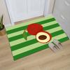 Green Striped Lychee Fruit Print Doormat Non Slip Washable Cute Fresh Kitchen Entryway Decor Floor Rug  Door Mat Funny