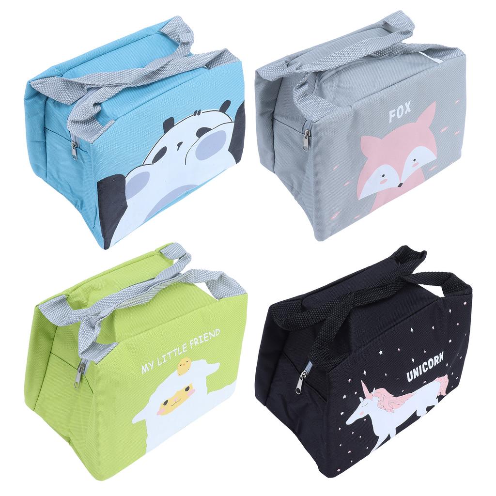 Insulated Lunch Bag Ergonomic Handle Aluminum Foil Waterproof Cute Portable Lunch Box for Outdoor for Picnic for Kids