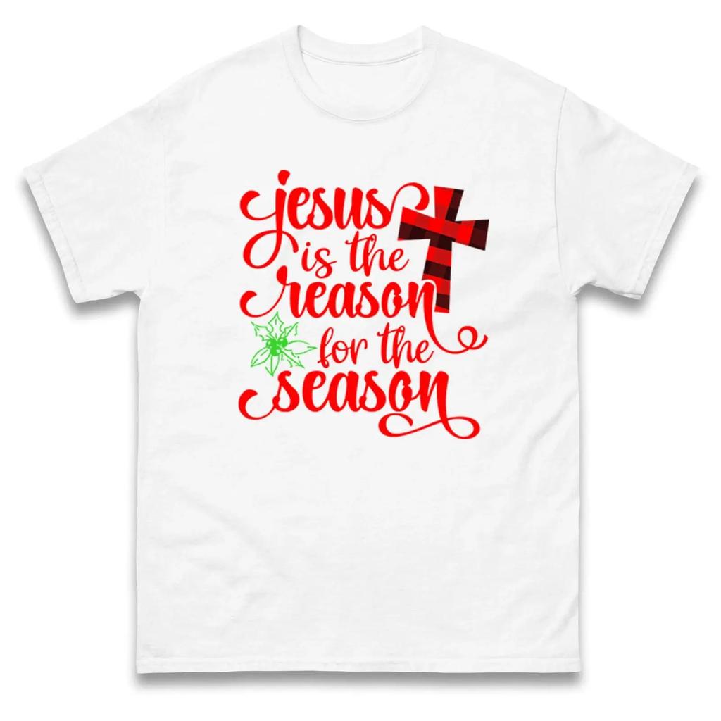 Jesus Is The Reason For Season Weihnachten T Shirt Lustiges Festliches Weihnachtsshirt Vintage Graphic Casual Stylish