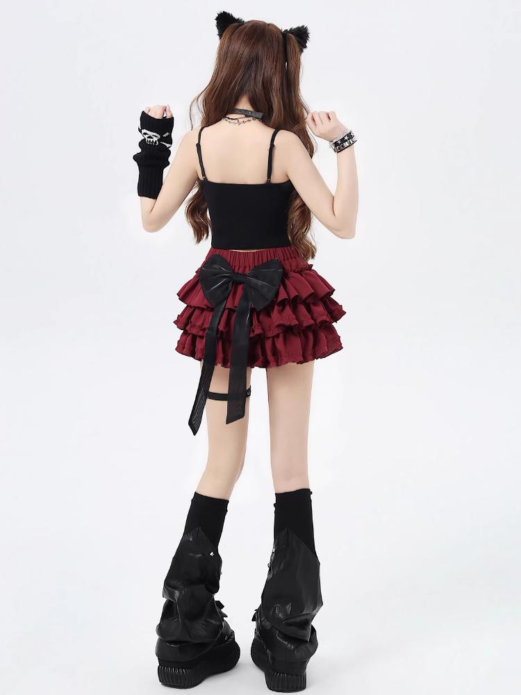 Japanese Kawaii Pleated JK Short Skirts Harajuku Y2k Lolita Style Mini Skirt Women Korean High Waist Bow Ruffles Cake Skirts