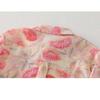 Autumn Pink Floral Shirt Linen Small Shirt French Literary Printing Shirt All-match Women
