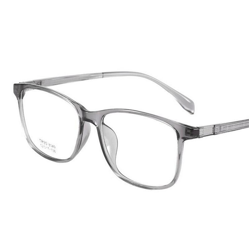 Transparent Gray  Square Optical Eyeglasses With Degree Vingage Clear Lens Student Prescription Glasses 0 -0.5 -0.75 To -6.0