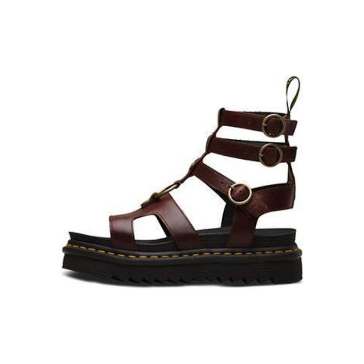 Dr. Martens Leather Multi-Ring Strap Roman Sandals Women Sandals Vintage-Brown 24639211