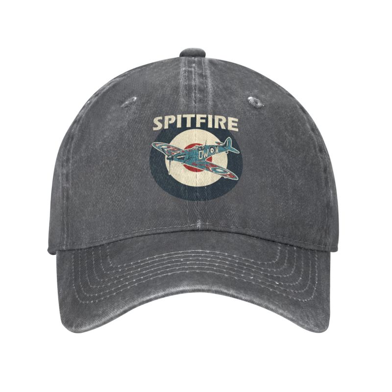 Cotton RAF Spitfire Aircraft Roundel WW2 War Plane Baseball Cap Personalized Adult Supermarine Airplane Dad Hat Outdoor