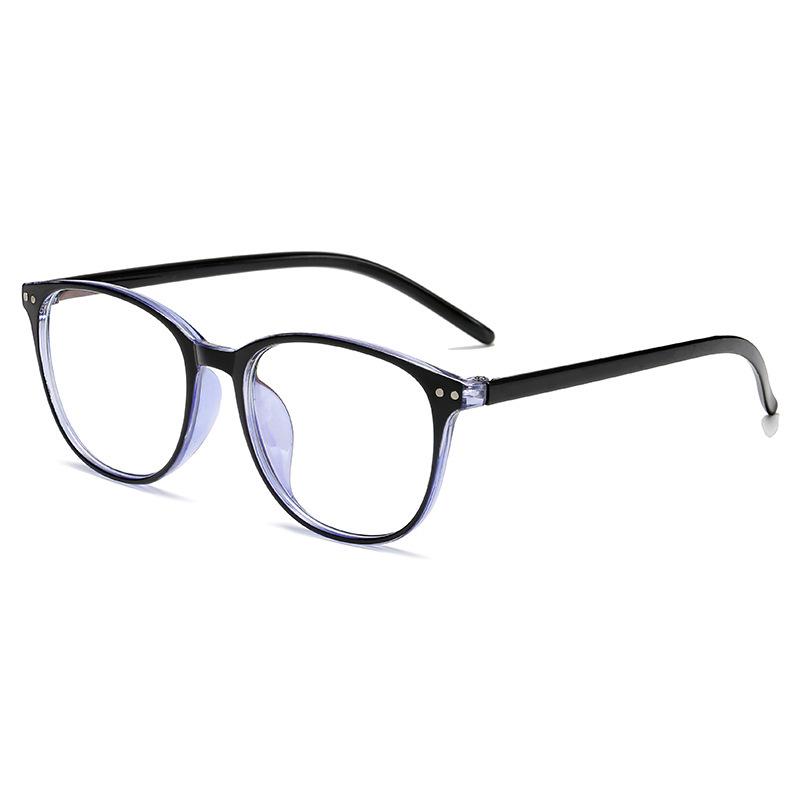 Unisex Round Frame S6008 Eye Protection Glasses with Rivet Style - Blue Light Blocking for Mobile and Computer Screens