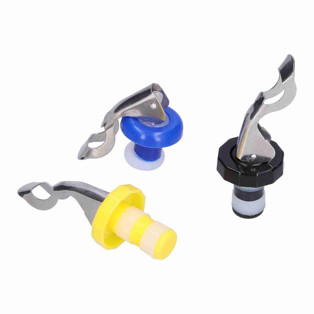 5Pcs Silicone Wine Stopper Portable Manual Vacuum Wine Bottle Plug Cork for Wine Bottle(Single Silicone Double Silicone )