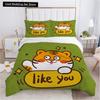 Cartoon Tiger Duvet Cover King Queen Animal Forest Theme Bedding Set for Kids Boys Girls Jungle Wildlife Polyester Quilt Cover