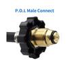 2 Pack 6FT Propane Adapter Hose 1Lb To 20Lb,POL Male Connection Hose for Buddy Heater, Stove, Porta
