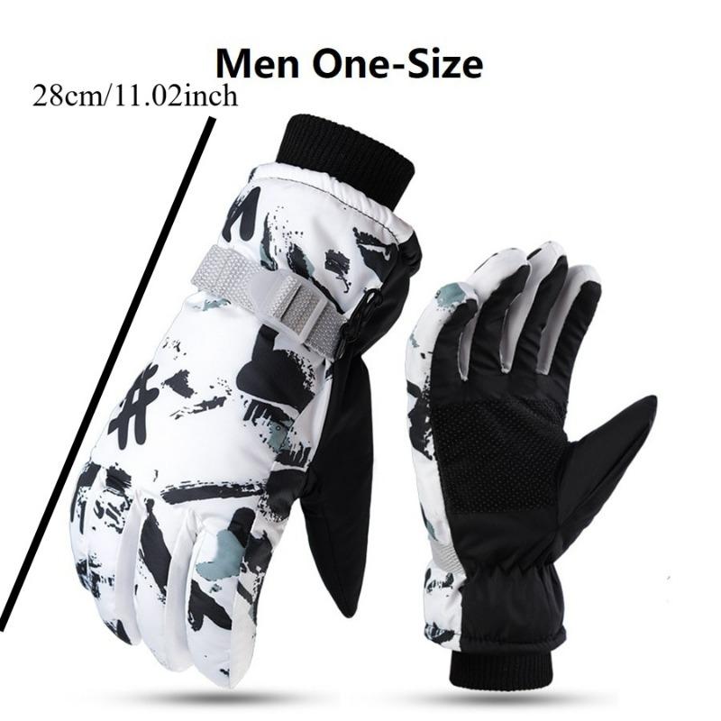 Winter Snowboard Ski Gloves Unisex Non-slip Touch Screen Waterproof Motorcycle Cycling Fleece Warm Snow Sports Gloves
