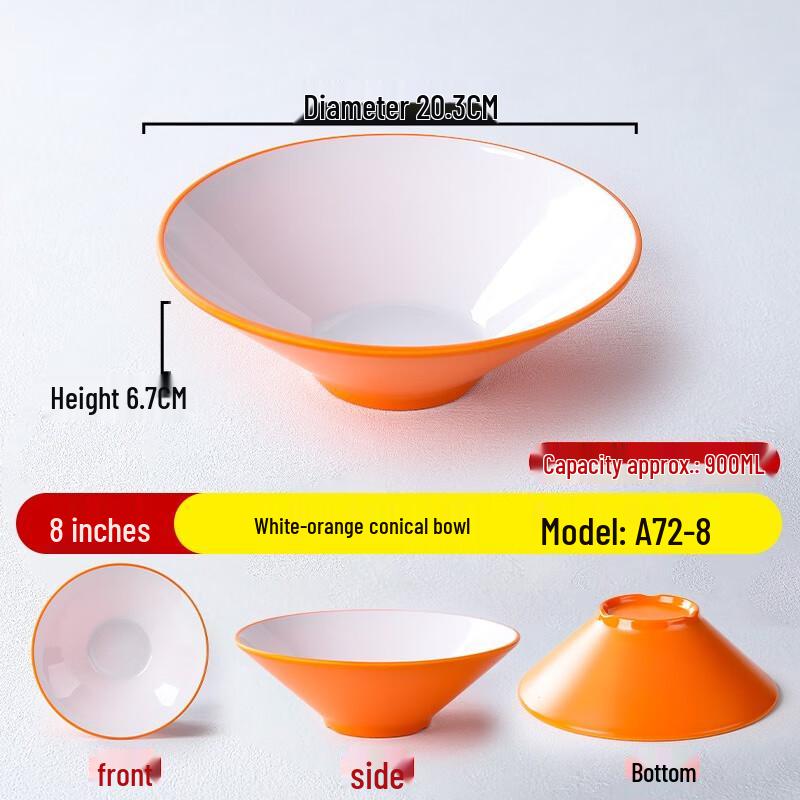 Nordic Style Melamine Conical Soup Bowl