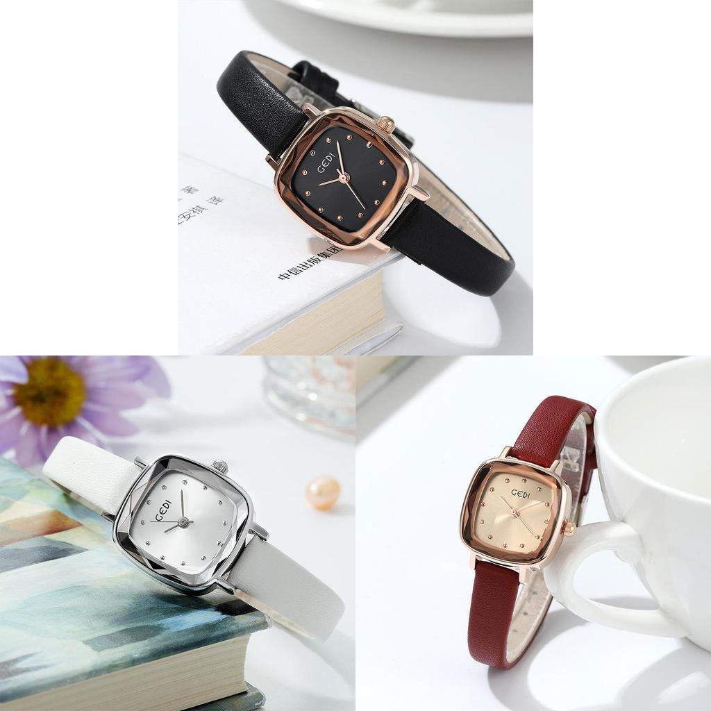 Vintage Ladies Quartz Watch With Leather Strap For Everyday And Gift Use