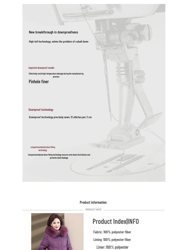 SNOWFLYING Women's Butterfly Embroidered Down Jacket with Fox Fur Collar