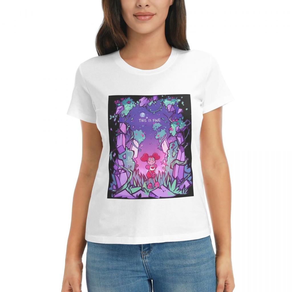 Women TShirt This Is Fine Steven Universe Summer Short Sleeve Tees ONeck Cotton T Shirts Clothes Tops Streetwear