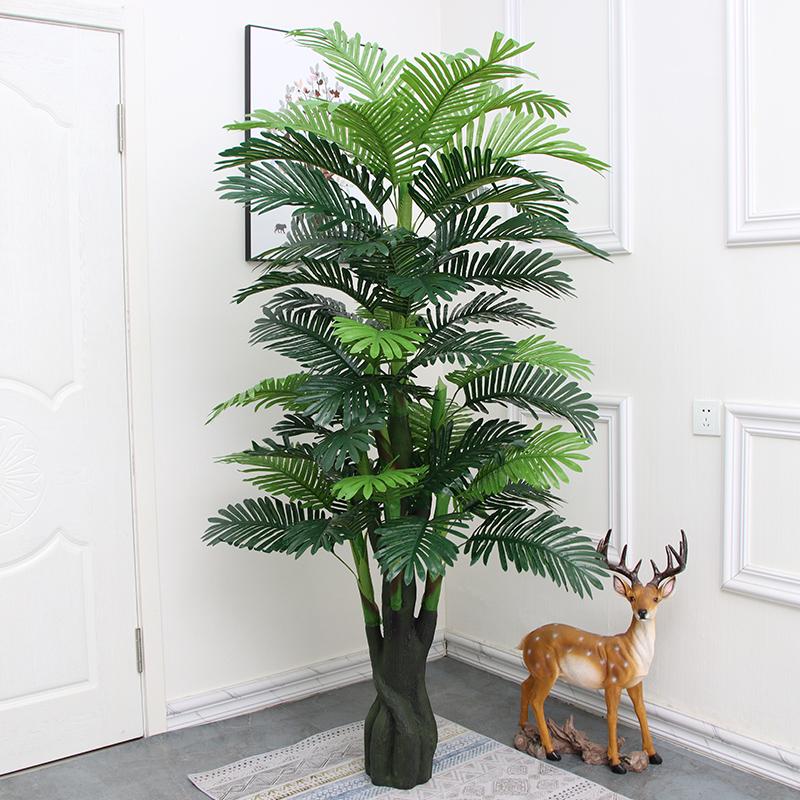Große künstliche Fischschwanzpalme als Zimmerpflanze | Indoor-Kunstgrün für die Wohnzimmerdekoration