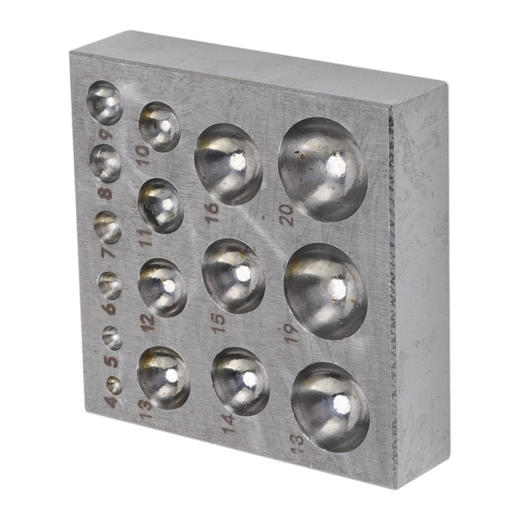 Steel Dapping Block Semi Circular Metal Forming Tool Doming Die Blocks for Jewelry Making