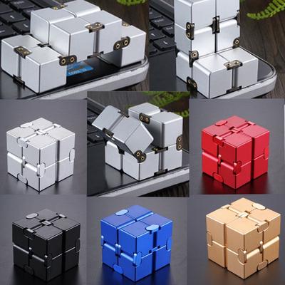 Jouet de décompression en alliage d'aluminium, Rubik's Cube infini pour hommes, femmes, étudiants, fille et garçon