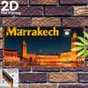 2D Flat, Vintage Aluminum Sign, 1pc, Marrakech Theme,Decorative Plaque & Ornament, Vintage Style Decor, City Theme Wall Art