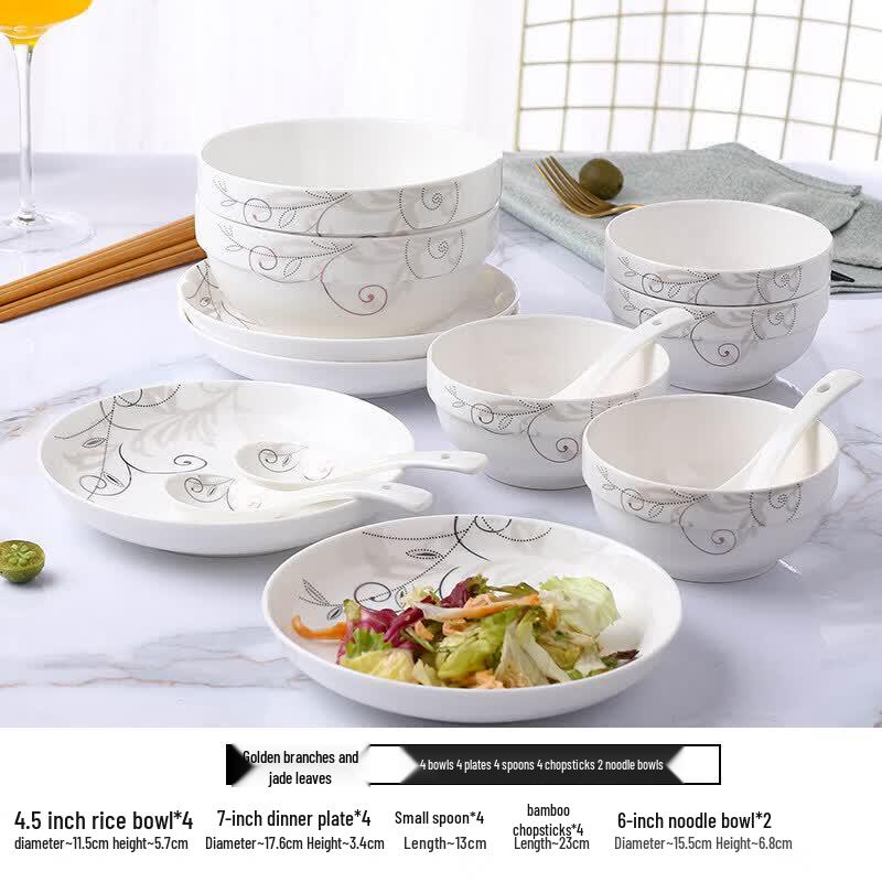 Youluo 18-Piece Ins Style Creative Dinnerware Set