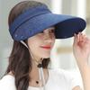 Sun Protection Cap For Women With Large Brim And Detachable Top For Summer Outdoor Activities