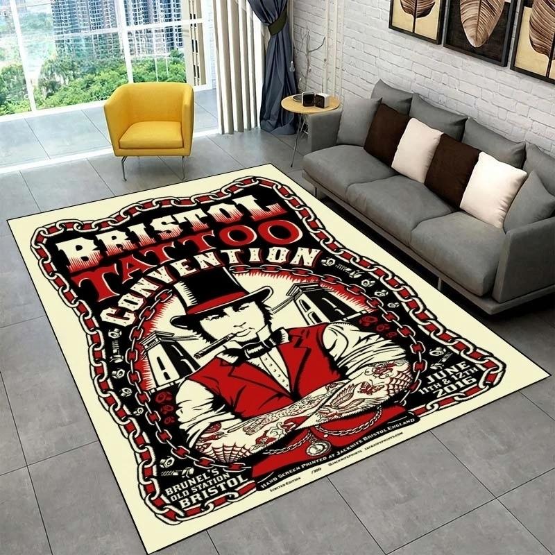 Tattoo Studio Carpet Mystic Witchcraft Carpet for Living Room Decorations Sofa Table Large Area Rugs Tattoo Studio Doormat Decor