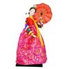 Geisha Kimono Figurine Folk Ethnic Ornament Collectible Craft Korean Hanbok Doll for Countertop Shop Gifts Home Use Birthday