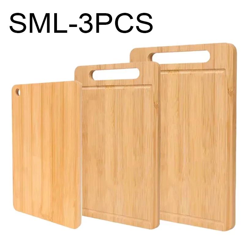 1PCS Kitchen Wood Chopping Boards for Meat Fruit and Vegetable Serving Board Double-sided Available Solid Wooden Cutting Board