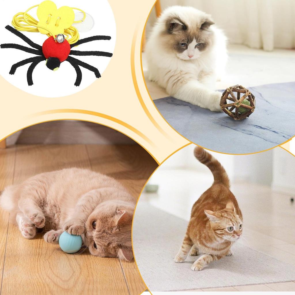 Door Frame Cat Toy Hangable Elastic String Spider Game Interactive Toys For Cats For Puppy Kitten Small Medium Large Breed Pet