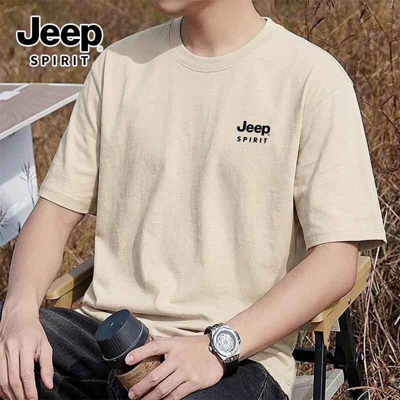 Мужская хлопковая футболка JEEP SPIRIT повышенной плотности 4XL
