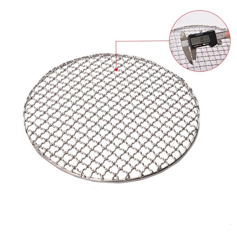 

Stainless Steel Barbecue Bbq Grill Roast Mesh Nonstick Round Shape Baking Pan 20cm/7.8in