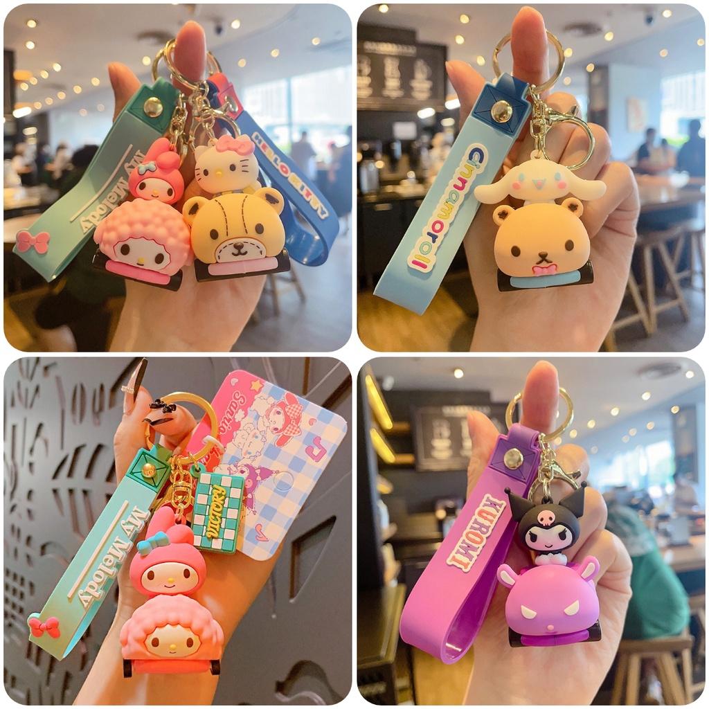 Cute Cartoon Sanrio Car Pvc Keychain Bag Pendant Creative Decoration For Cars Tiger Card Jg-1083