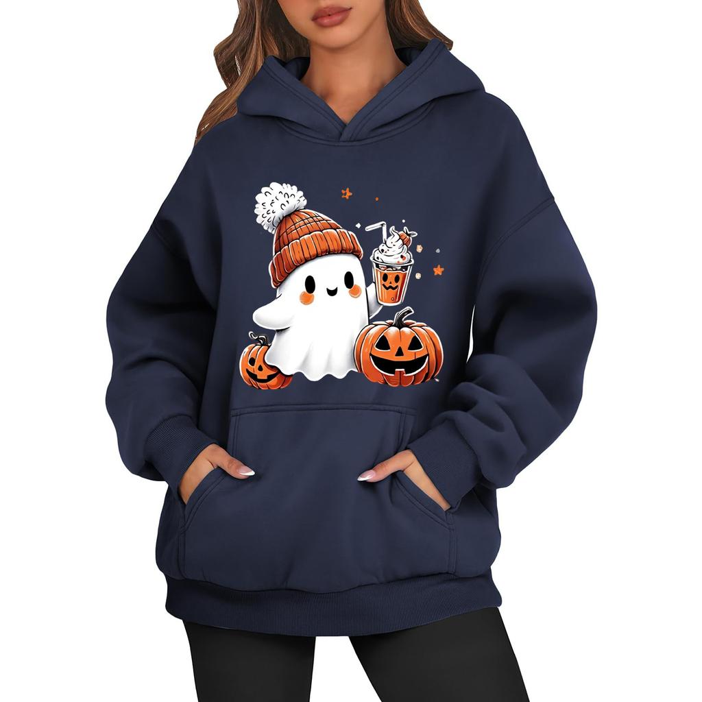 Women's Fashionable Daily Versatile Casual Hooded Sweatshirt, Daily Long Sleeved Patch Top Sweatshirt