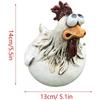 Farmyard Chicken Decor Figurine Garden Ornament Fence Style Cottagecore Home Resin Craft Patio Yard