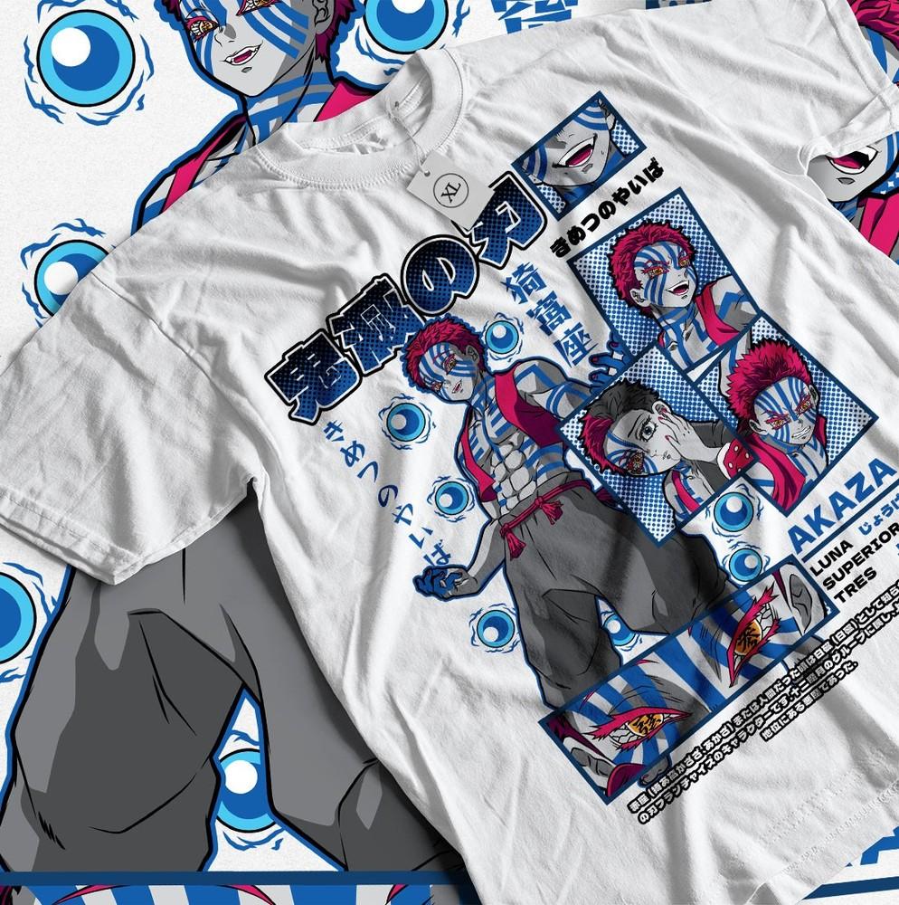 Akaza Kimetsu no Yaiba T-Shirt Demon Slayer Tanjiro Gift Unisex shirt All Size Unisex T-Shirt XXL