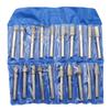 Set di 20 Punte da Smeriglio Diamantate, Gambo da 6mm Grana 120, Strumenti per Incisione su Giada Vetro